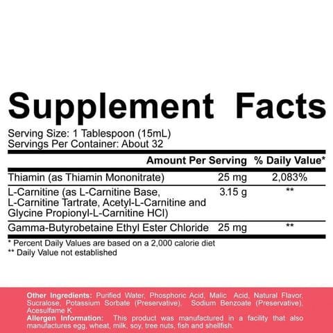 5% Nutrition L-Carnitine 3150 Ingredients